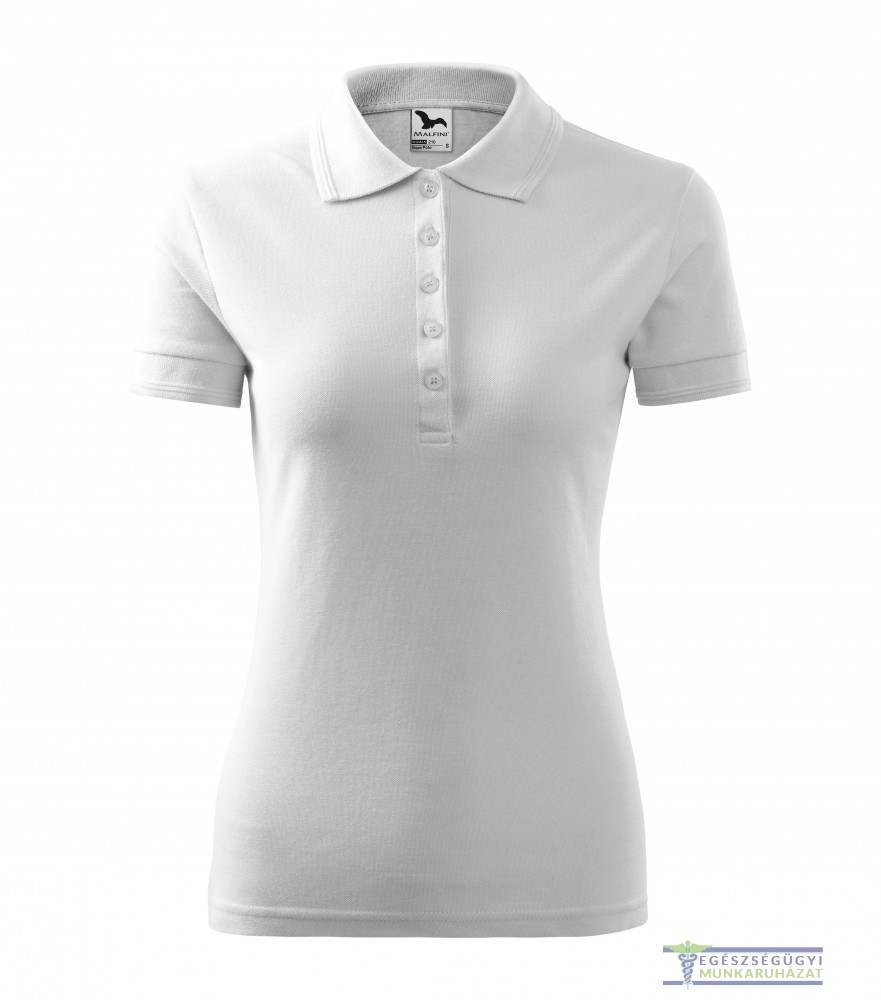 womens white collared polo shirt