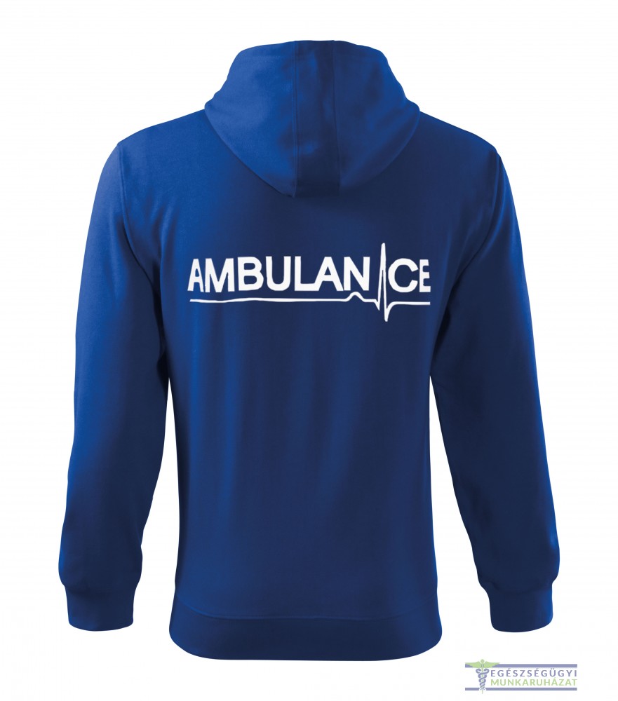 Men Hooded Zipper Sweater Royal blue