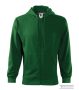 Men hooded zipper sweater bottle green