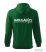 Men hooded zipper sweater bottle green