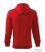 Men Hooded Zipper Sweater Red