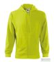 Men Hooded Zipper Sweater Lime