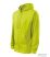 Men Hooded Zipper Sweater Lime