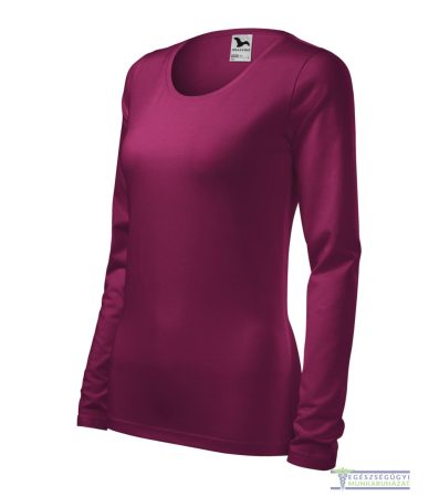Women's long sleeve slim t-shirt burgundy