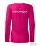 Women's long sleeve slim t-shirt raspberry colour 