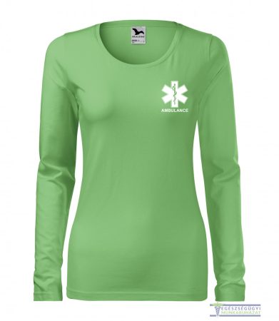 Women's long sleeve slim t-shirt  green
