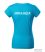 Women's V-neck slim-fit T-shirt turquoise 