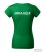 Women's V-neck slim-fit T-shirt grass green