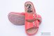 Women's leather slippers salmon with buckle 