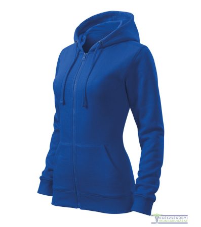 Women's hooded zip sweatshirt king blue
