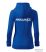 Women's hooded zip sweatshirt king blue