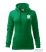 Women's hooded zip sweatshirt grass green