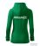Women's hooded zip sweatshirt grass green
