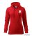 Women's hooded zip sweatshirt red