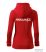 Women's hooded zip sweatshirt red