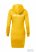 Női kapucnis hosszított pulcsi sárga