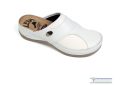 Women's anatomical hallux leather clog white