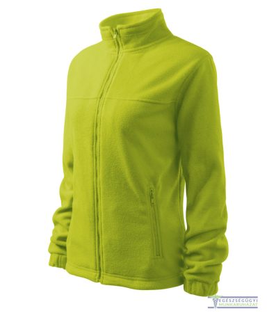 Women's zip-up polar sweater  lime