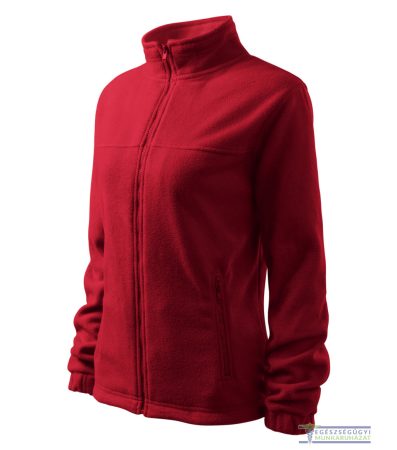 Women's zip-up polar sweater marlboro red