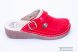 Women's leather clog red