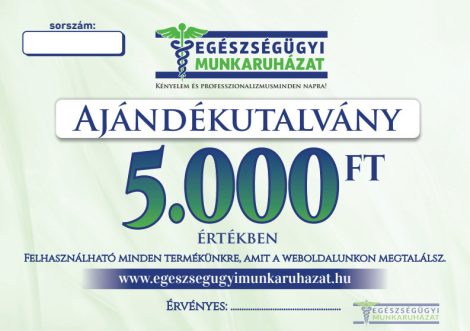 Ajándékutalvány 5.000 Forint értékben 